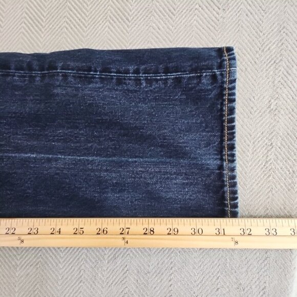 Banana Republic Jeans Men's 33 x 32 Straight Leg Indigo Blue Denim Relaxed EUC - Picture 6 of 15